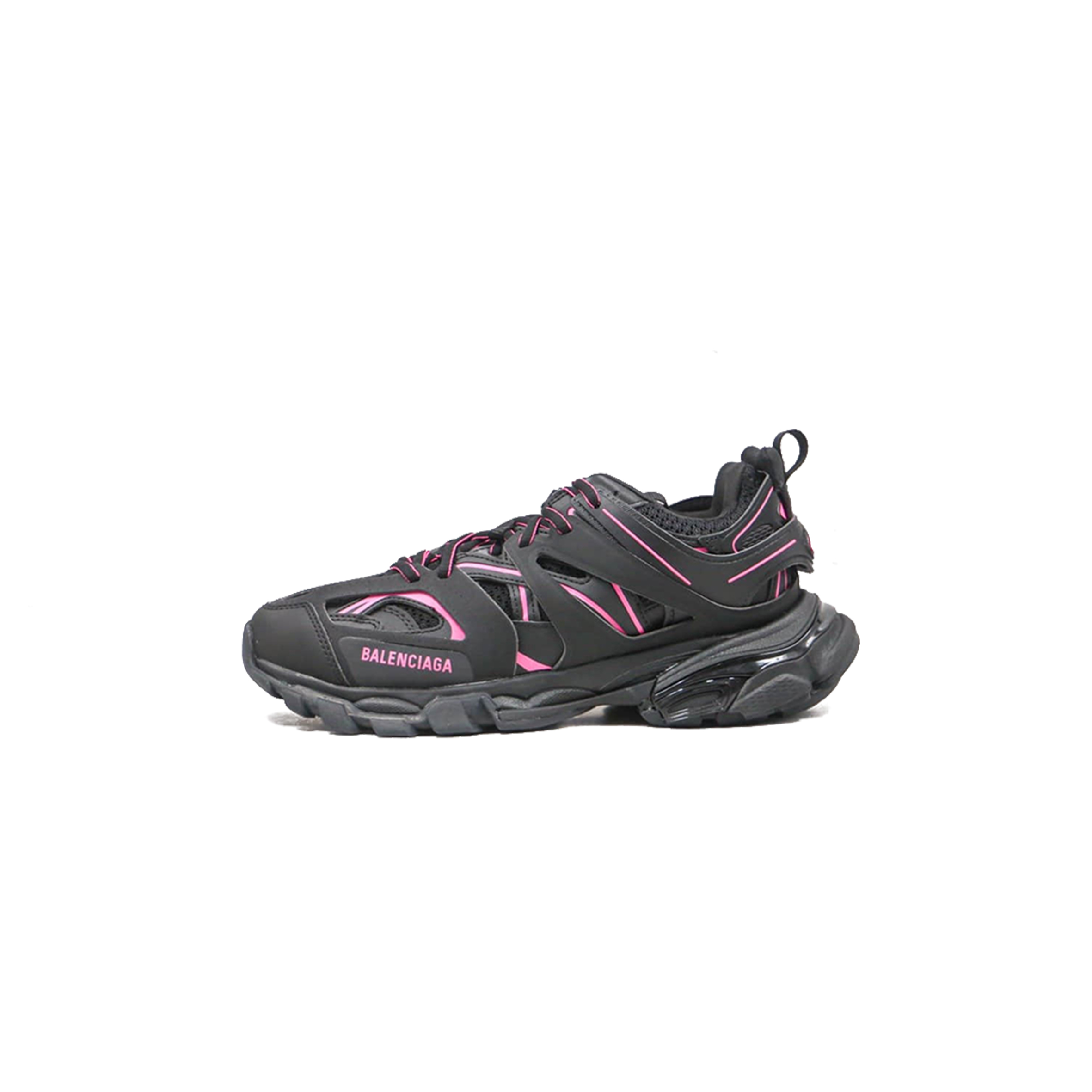 BALENCIAGA BLACK AND PINK TRACK SNEAKERS 542436W2LA12046